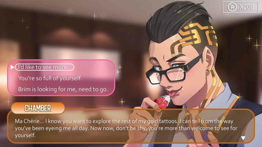 Valorant dating sim 'Agents of Romance' by fan artist Toothpaste Gal featuring Chamber