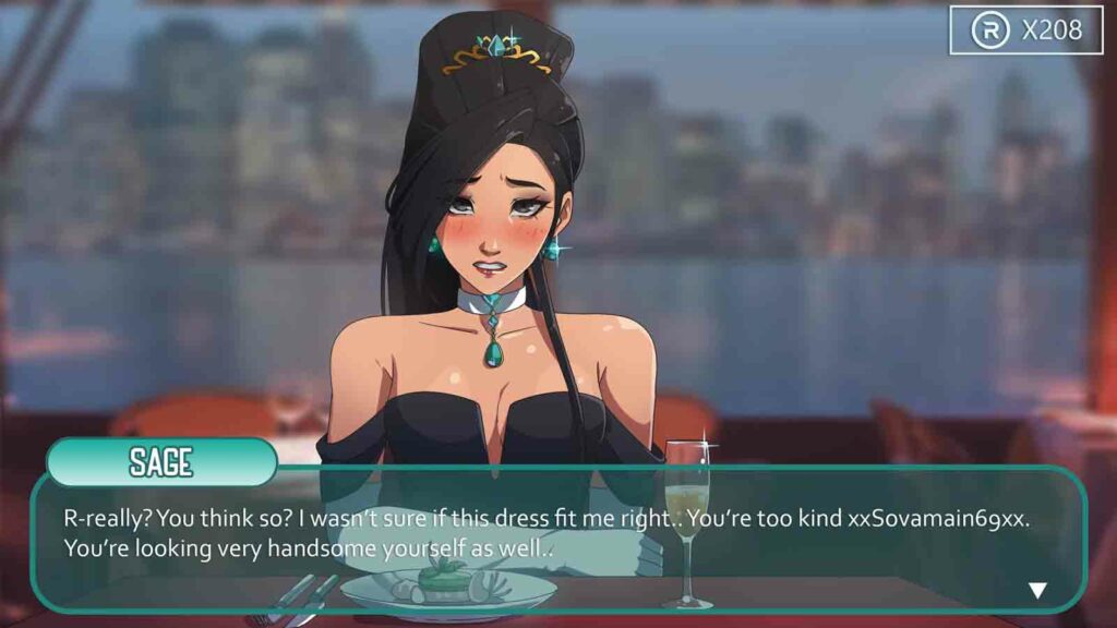 Valorant dating sim 'Agents of Romance' by fan artist Toothpaste Gal featuring Sage