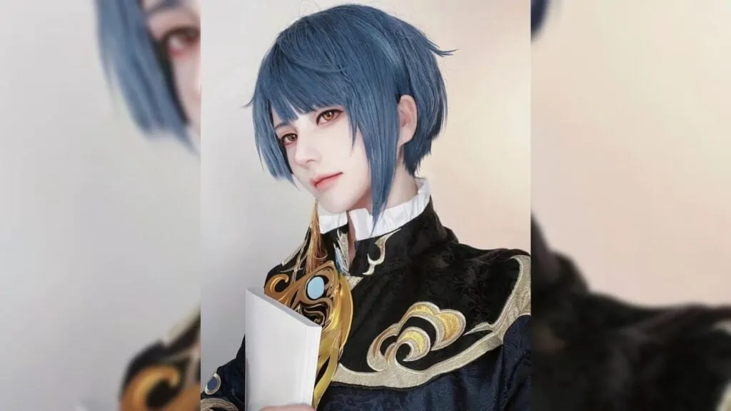 Xingqiu cosplay by Lujiuerhei from Genshin Impact