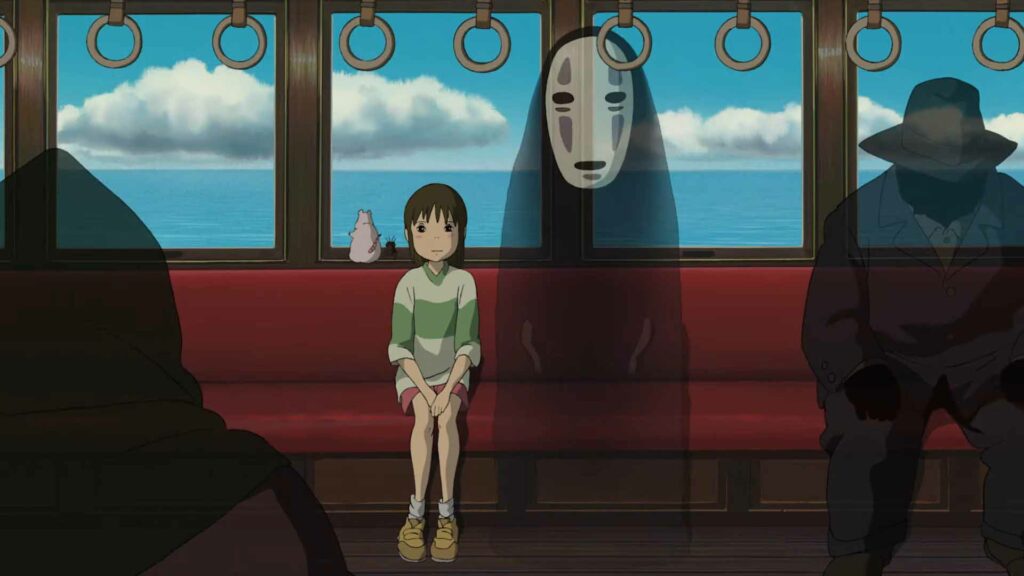 One of the highest-grossing anime movies of all time is Spirited Away. Chihiro and No Face in Spirited Away