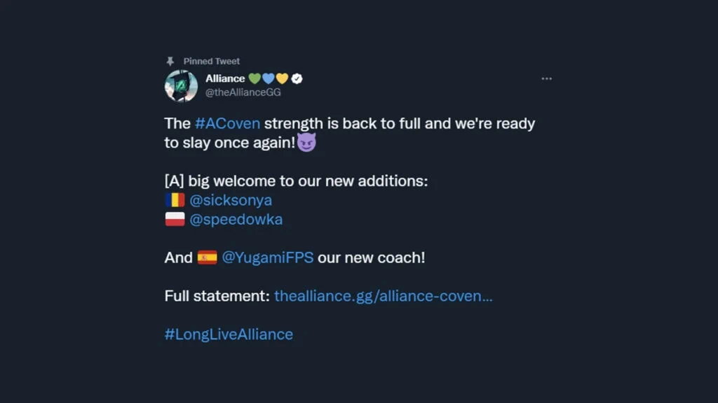 Alliance.Coven Valorant roster