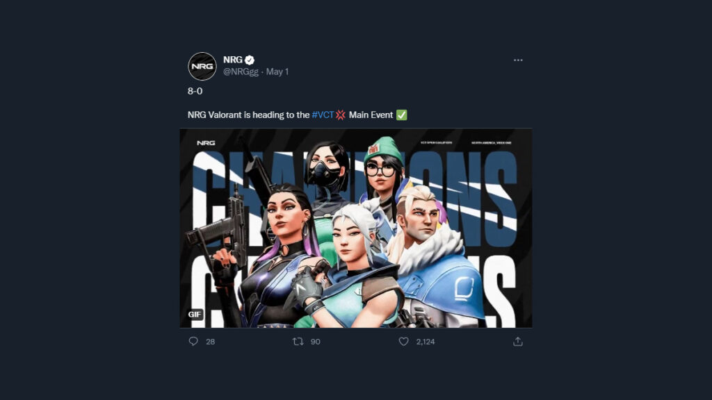NRG Valorant qualify for VCT NA Stage 2