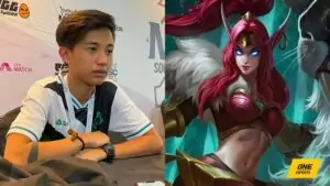 Smart Omega's Duane "Kelra" Pillas with Mobile Legends: Bang Bang hero, Irithel