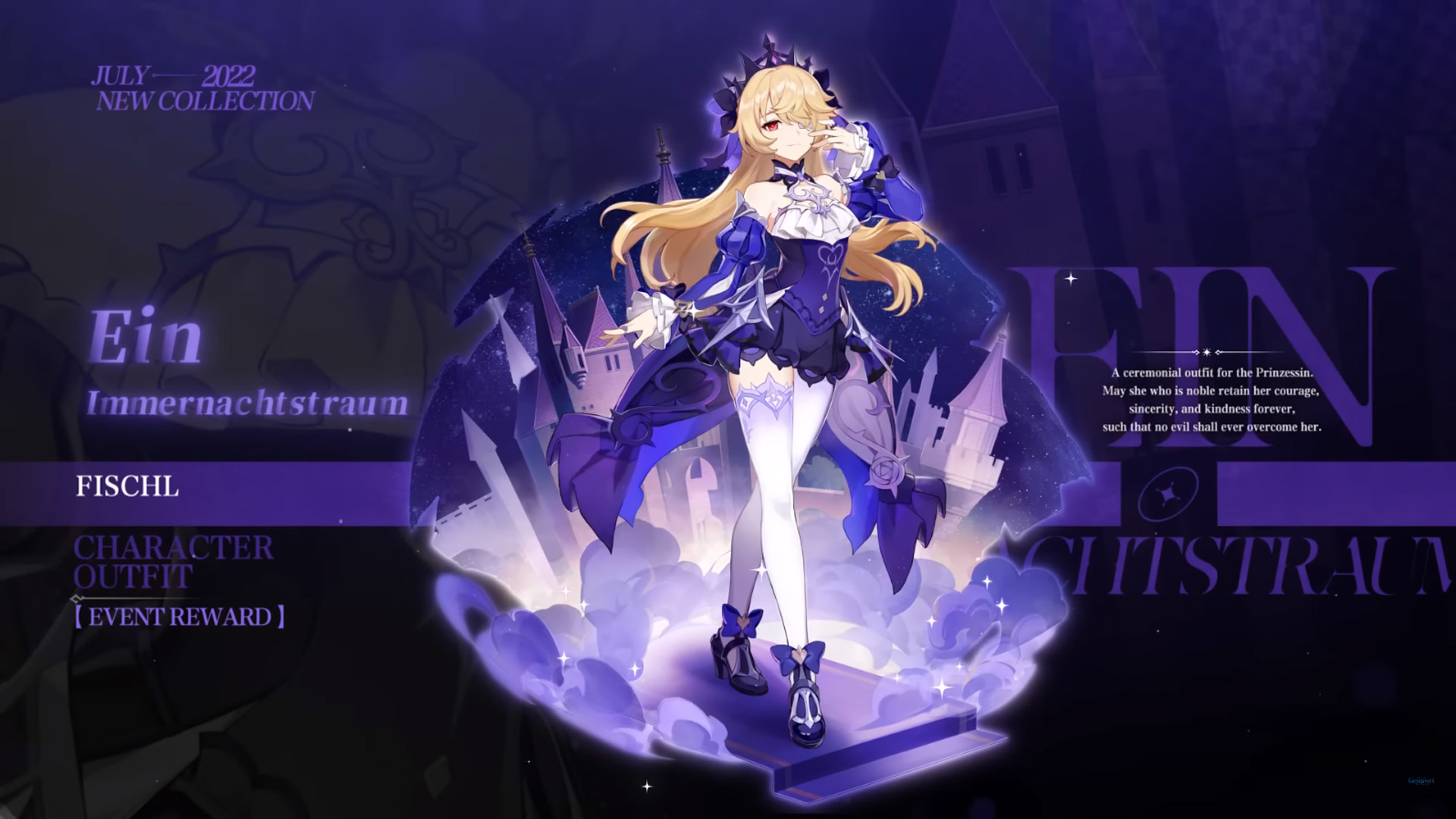 Free Fischl skin Ein Immernachtstraum from Genshin Impact