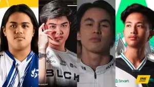 MPL PH Season 10 players, RSG PH's Dylan "Light" Catipon, Blacklist International's Danerie James "Wise" Del Rosario, Nexplay's Renejay "Renejay" Barcase, and Smart Omega's Duane "Kelra" Pillas