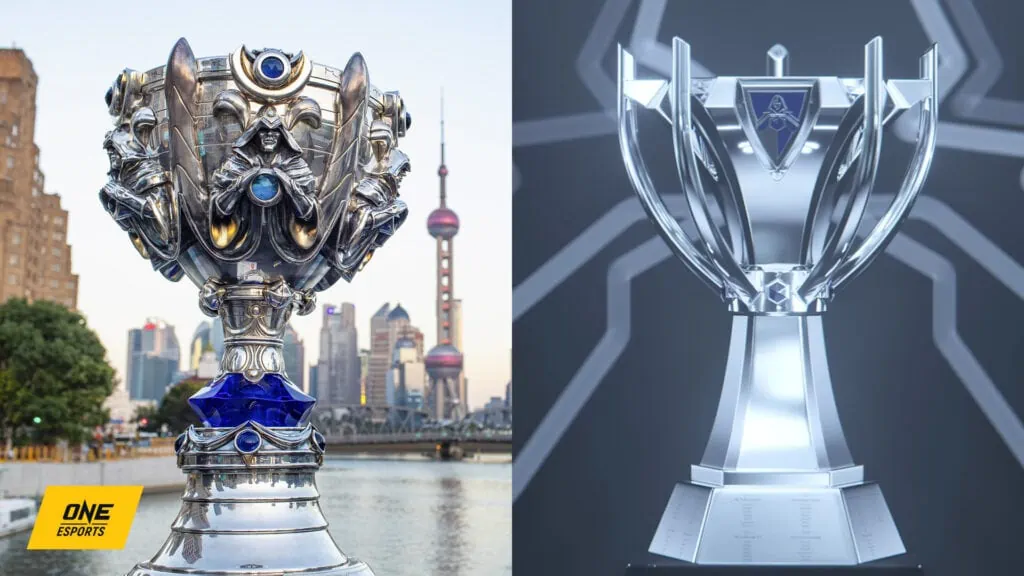Worlds trophy Summoner's Cup old and new comparison