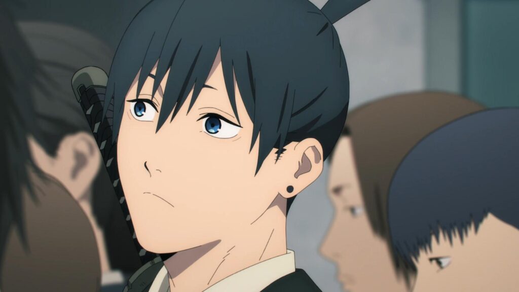 Aki in Chainsaw Man in crowd