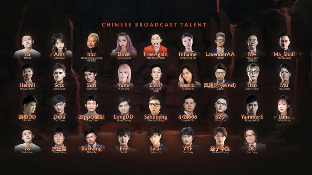 TI11 Chinese broadcast talent