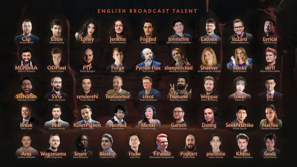 TI11 English broadcast talent