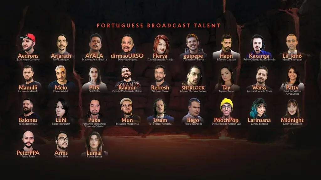 TI11 Portuguese broadcast talent