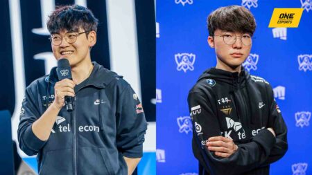 Gumayusi and Faker for Worlds 2022