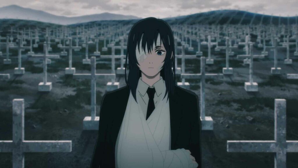 Himeno mourning her fallen squadmates in Chainsaw Man