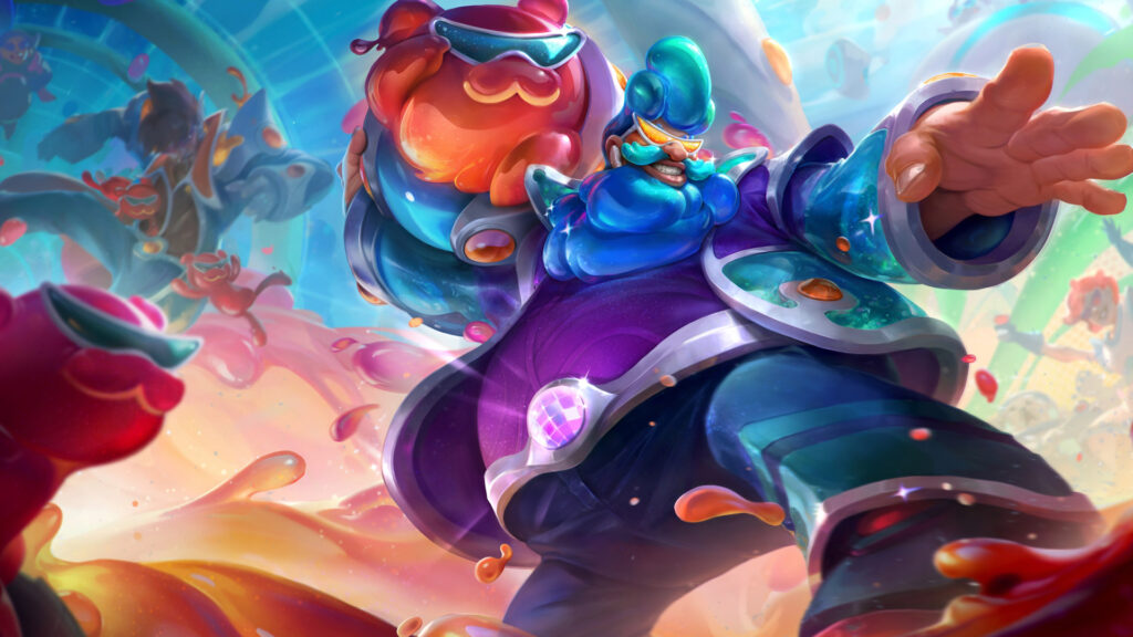Space Groove skins featuring Gragas from League of Legends