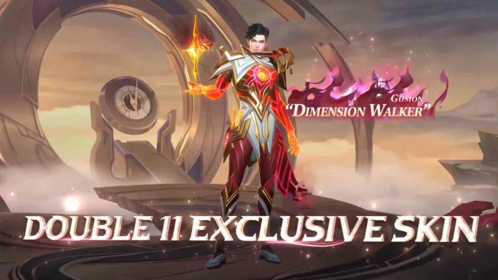 Tampilan dan efek skill skin Gusion Dimension Walker