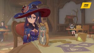 Mona in Cat's Tail in Genshin Impact