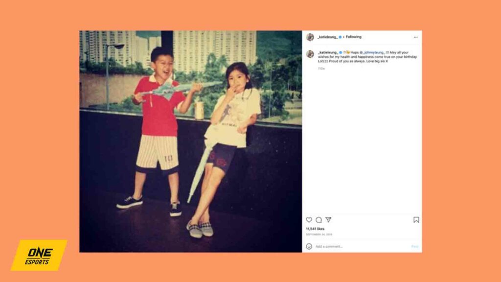 Katie Leung posts a childhood photo of herself and her brother