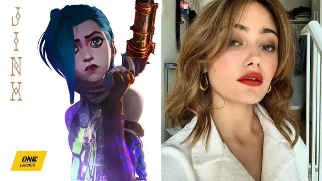Jinx in Arcane key visual and voice actress Ella Purnell