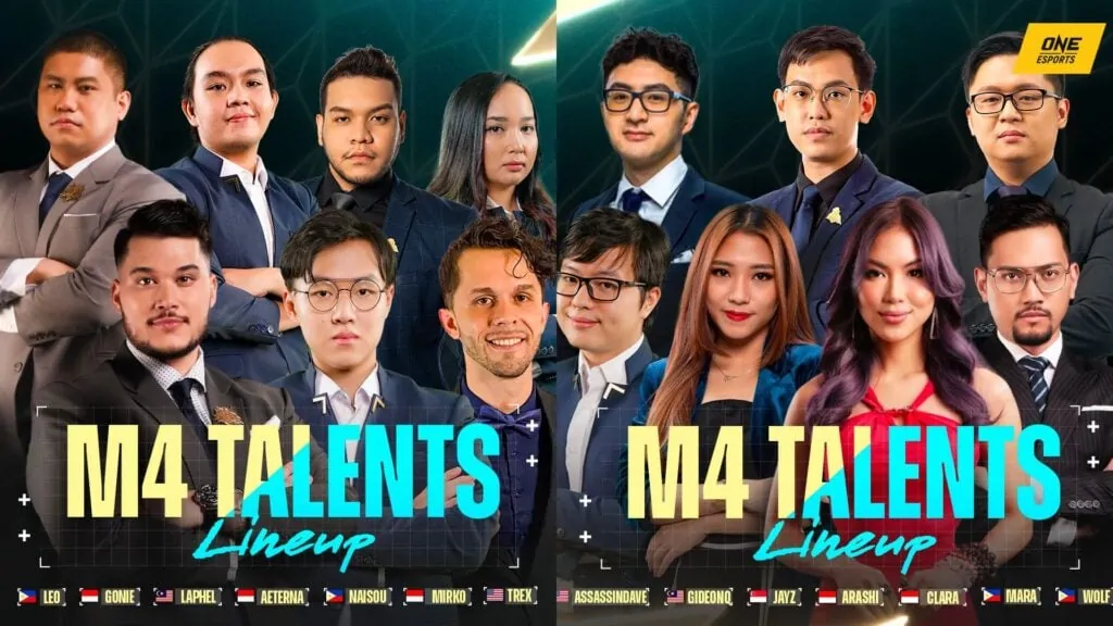 Complete list of international broadcast talents for the M4 World Championship Talent M4 World Championship
