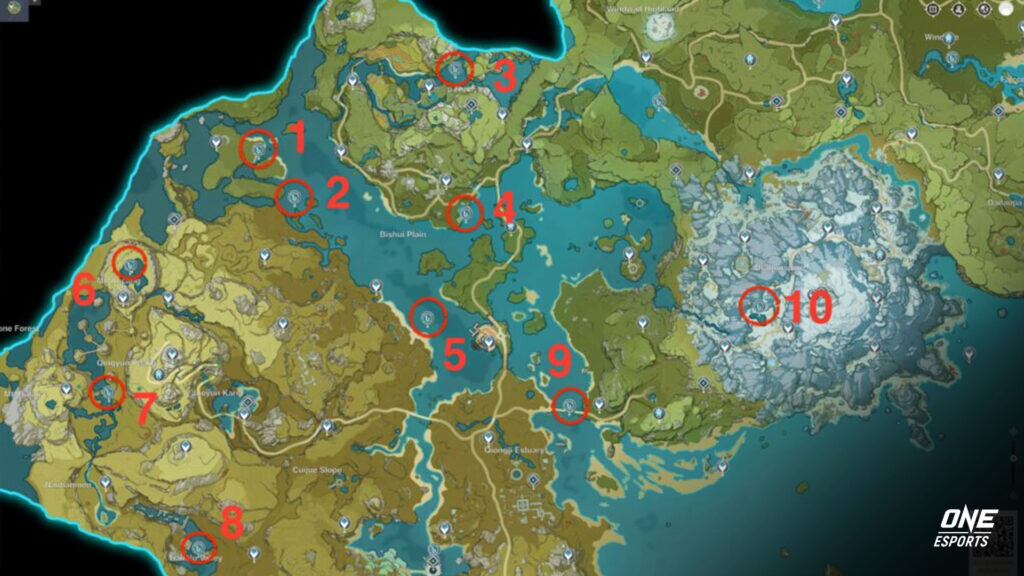 Genshin Impact fishing spots and locations in Liyue