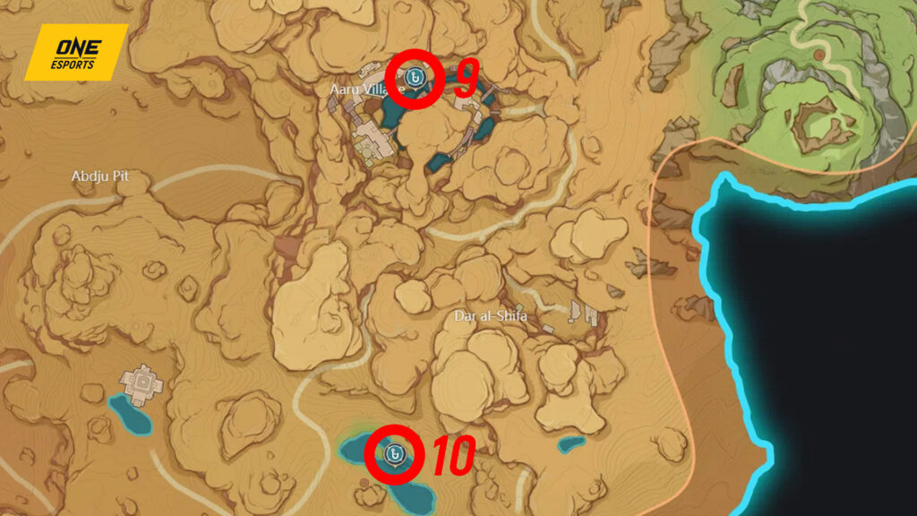 Genshin Impact Fishing spot locations in Sumeru