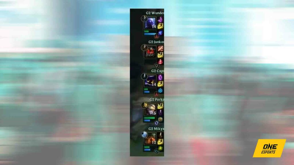 Worlds 2019 FPX vs G2 final game three champions HUD