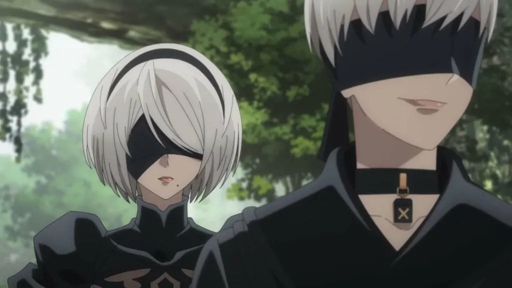 2B and 9S in Nier Automata anime
