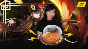 Genshin Impact gacha ritual featuring Hu Tao and ONE Esports writer Kurisu