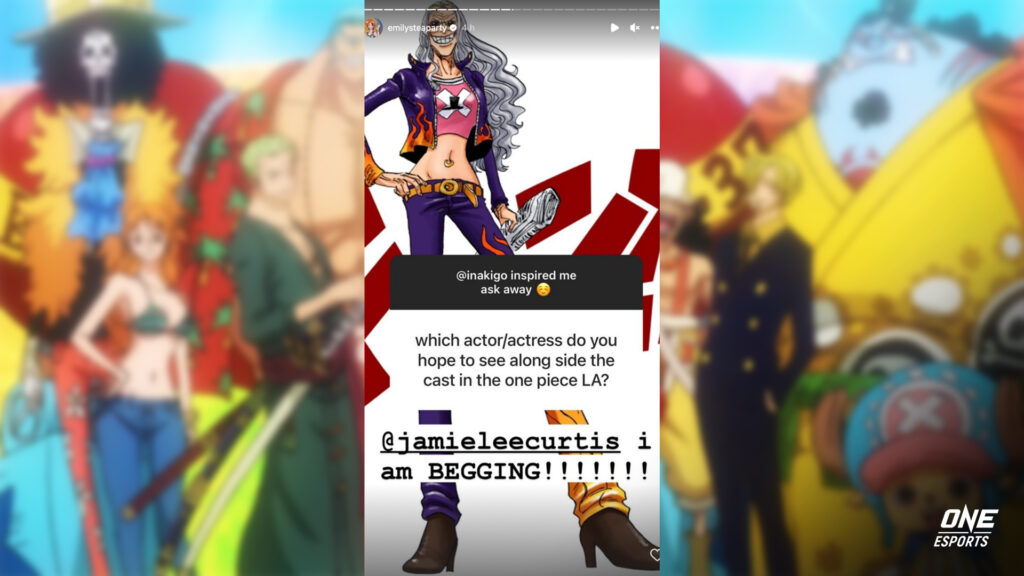 Emily Rudd, the actor for Nami, wants Jamie Lee Curtis to play Kureha in the One Piece live action series