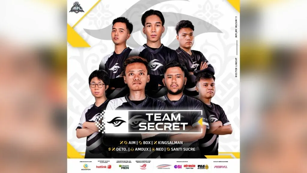 MPL MY Season 11 Team Secret roster
