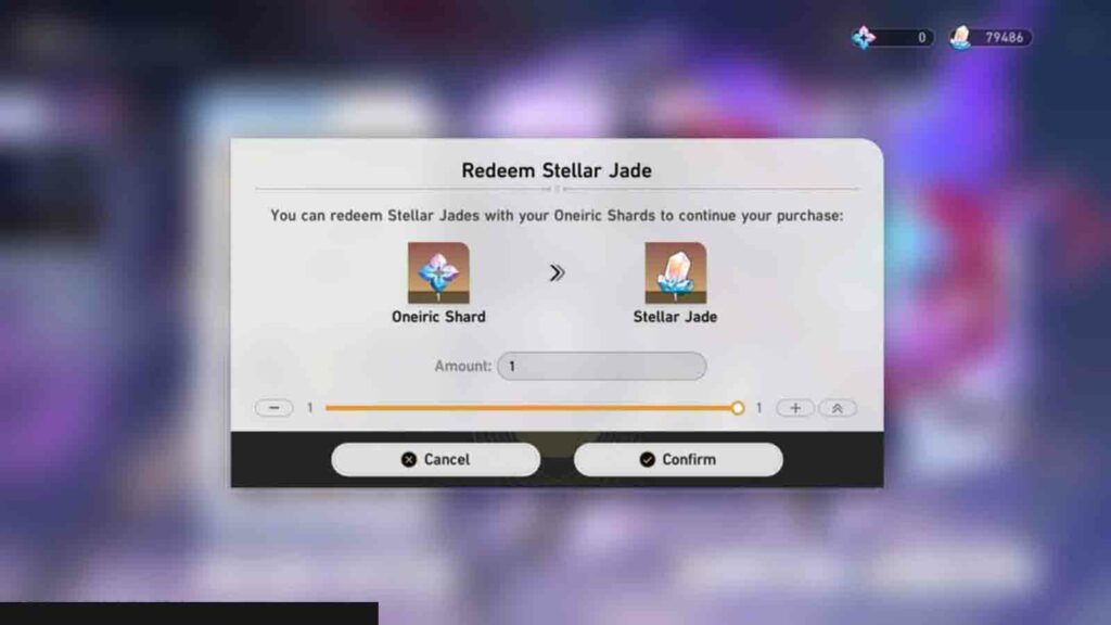 Convert Oneiric Shard into Stellar Jade