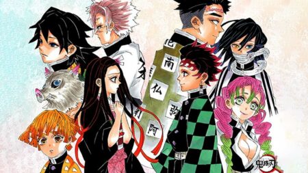 Demon Slayer manga final chapter cover by Koyoharu Gotouge