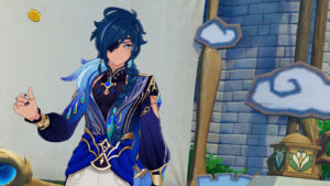 Genshin Impact wallpaper featuring Kaeya skin "Sailwind Shadow" outfit