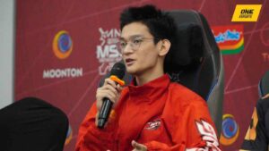 BURN X Flash jungler Sour "Celichma" Mara talking to the media during the MSC 2023 knockout stage