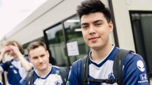 Ayaz "nAts" Akhmetshin of Team Liquid arrives at VALORANT Masters Tokyo Brackets Stage at Tipstar Dome Chiba on June 20, 2023 in Tokyo, Japan