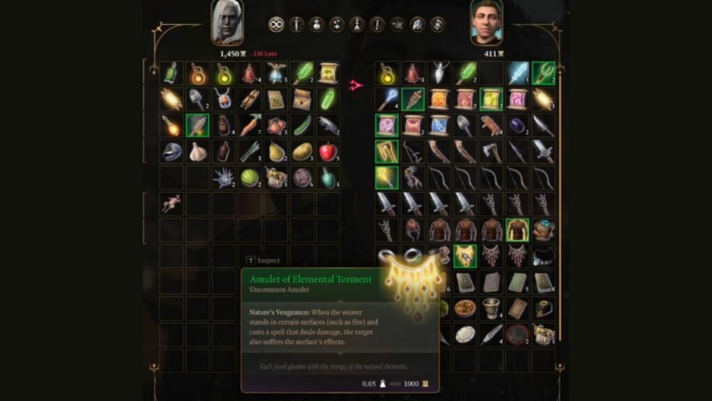 Baldur's Gate 3 shop inventory