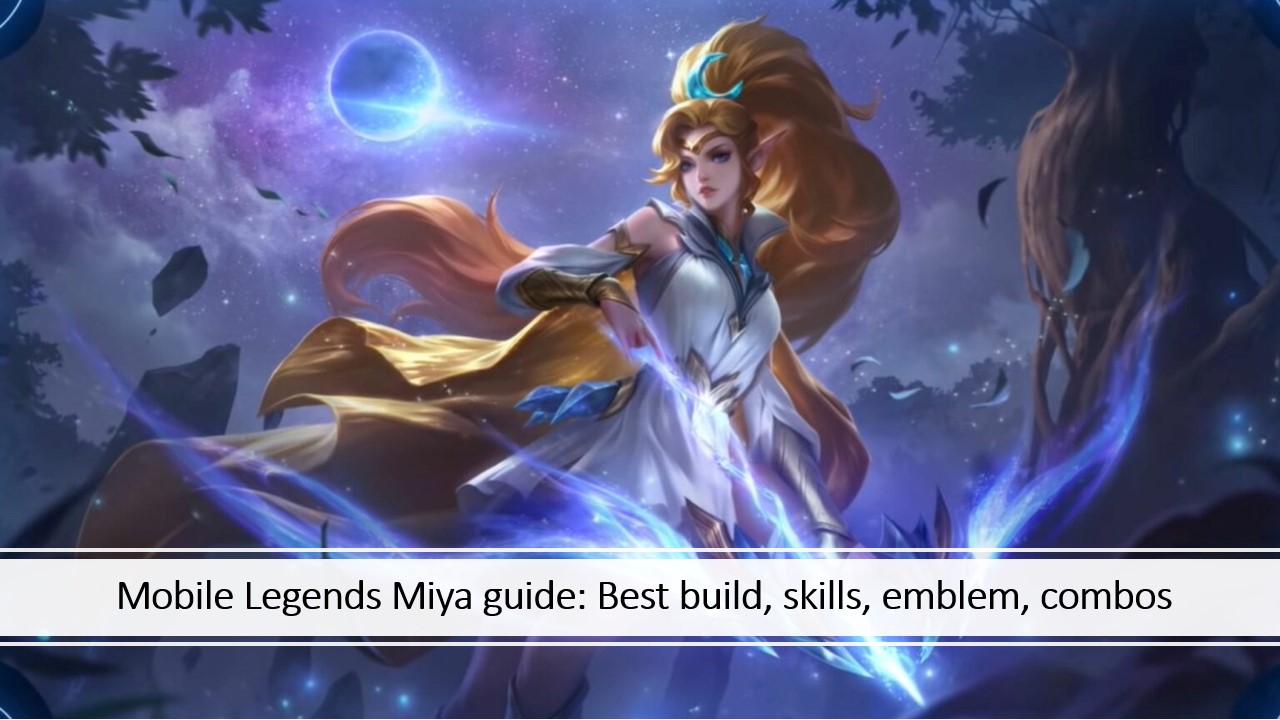 Mobile Legends Moon Priestess Miya wallpaper with a caption about hero guide