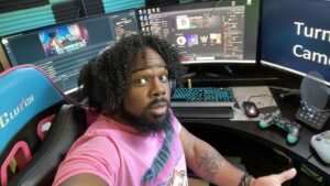 Xavier Woods streaming set-up