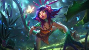 League of Legends mage champion Neeko official wallpaper splashart