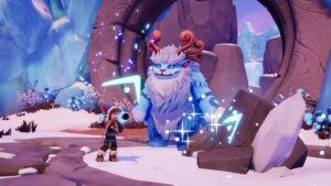 Nunu and Willump in Song of Nunu playing with the flute in a minigame