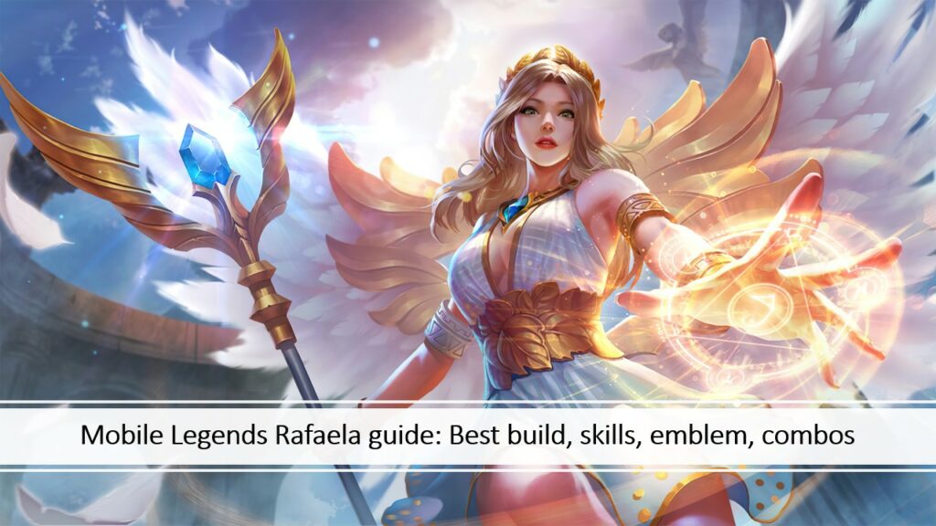 Mobile Legends: Bang Bang support hero Rafaela with link about hero guide