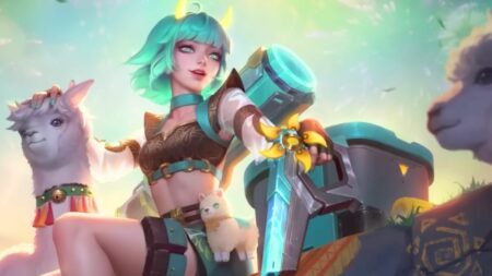 Splash art of Vibrant Fiesta Beatrix in Mobile Legends: Bang Bang