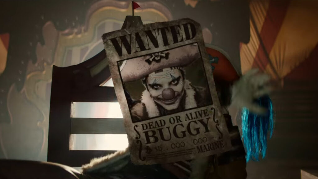 Buggy bounty poster in One Piece live action