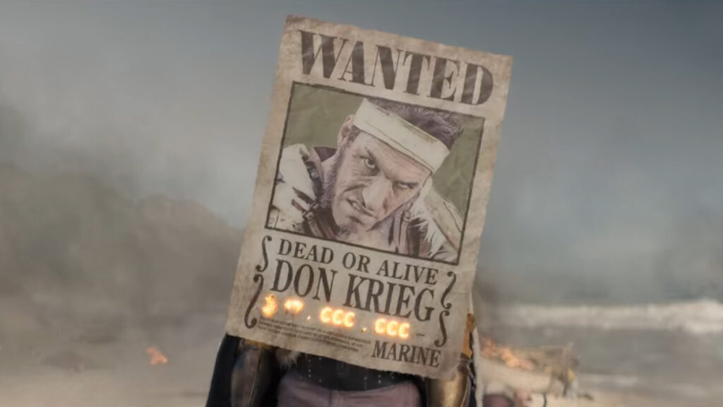 Don Krieg bounty poster in One Piece live action