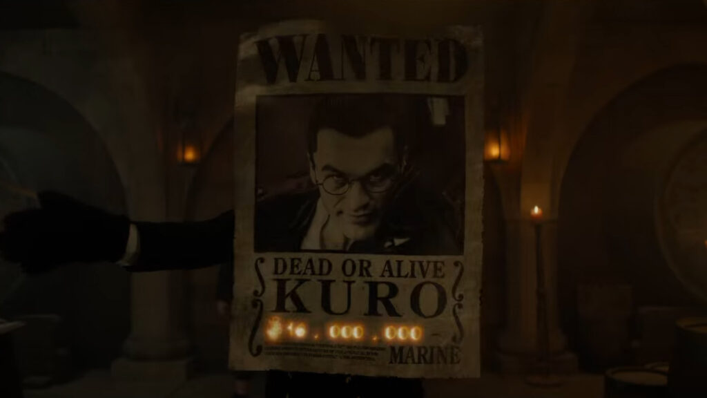 Kuro bounty poster in the One Piece live action