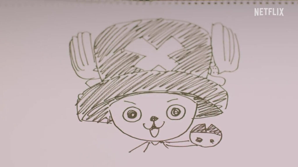 One Piece live action season 2 confirmed, featuring a drawing of Chopper by Eiichiro Oda