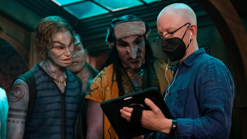 The Arlong Pirates in the One Piece live action in a behind-the-scenes (BTS) photo