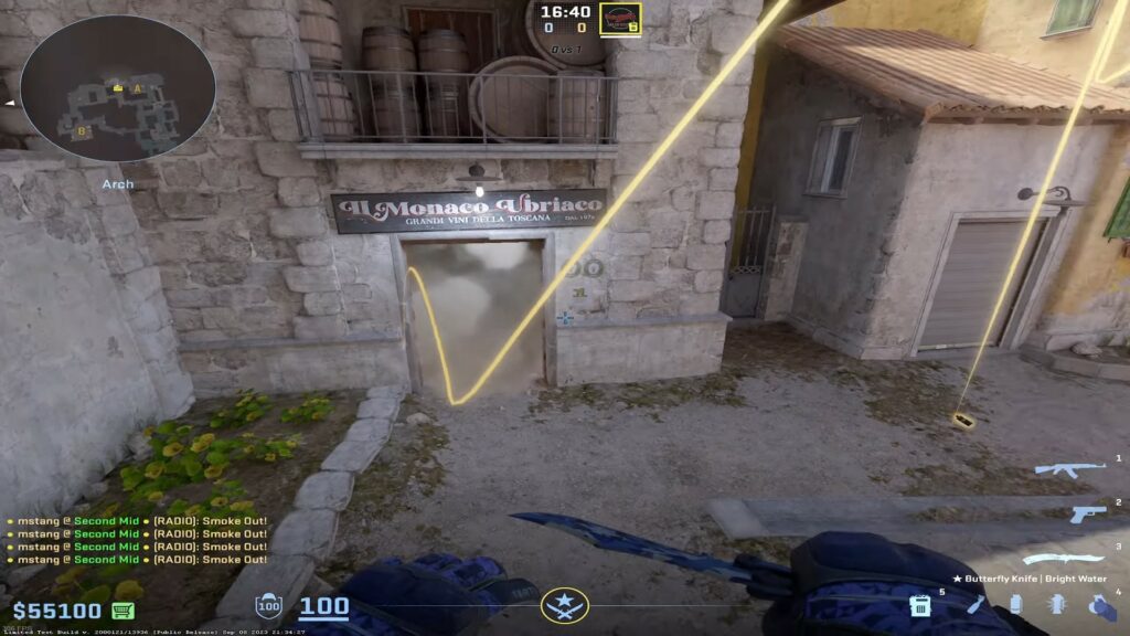 on Inferno in Counter-Strike 2