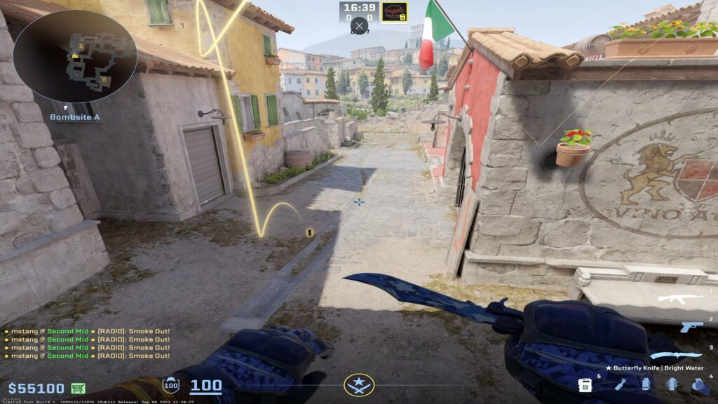 Moto smoke on Inferno in Counter-Strike 2