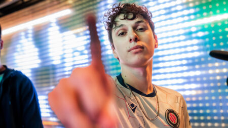 League of Legends Team BDS Adam number one pose during the play-ins 2023 Worlds