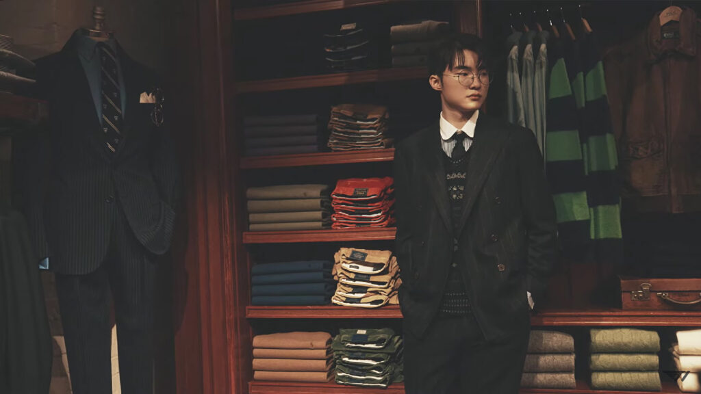 T1 Faker wearing custom Polo Ralph Lauren for GQ Korea